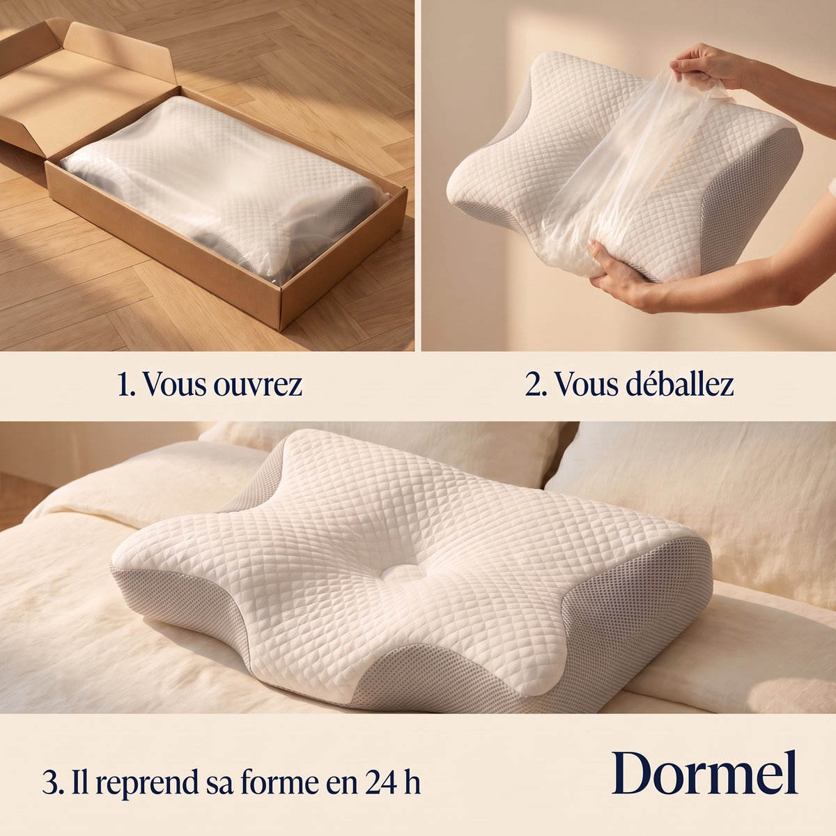 Oreiller Ergonomique Dormel | Le Papillon