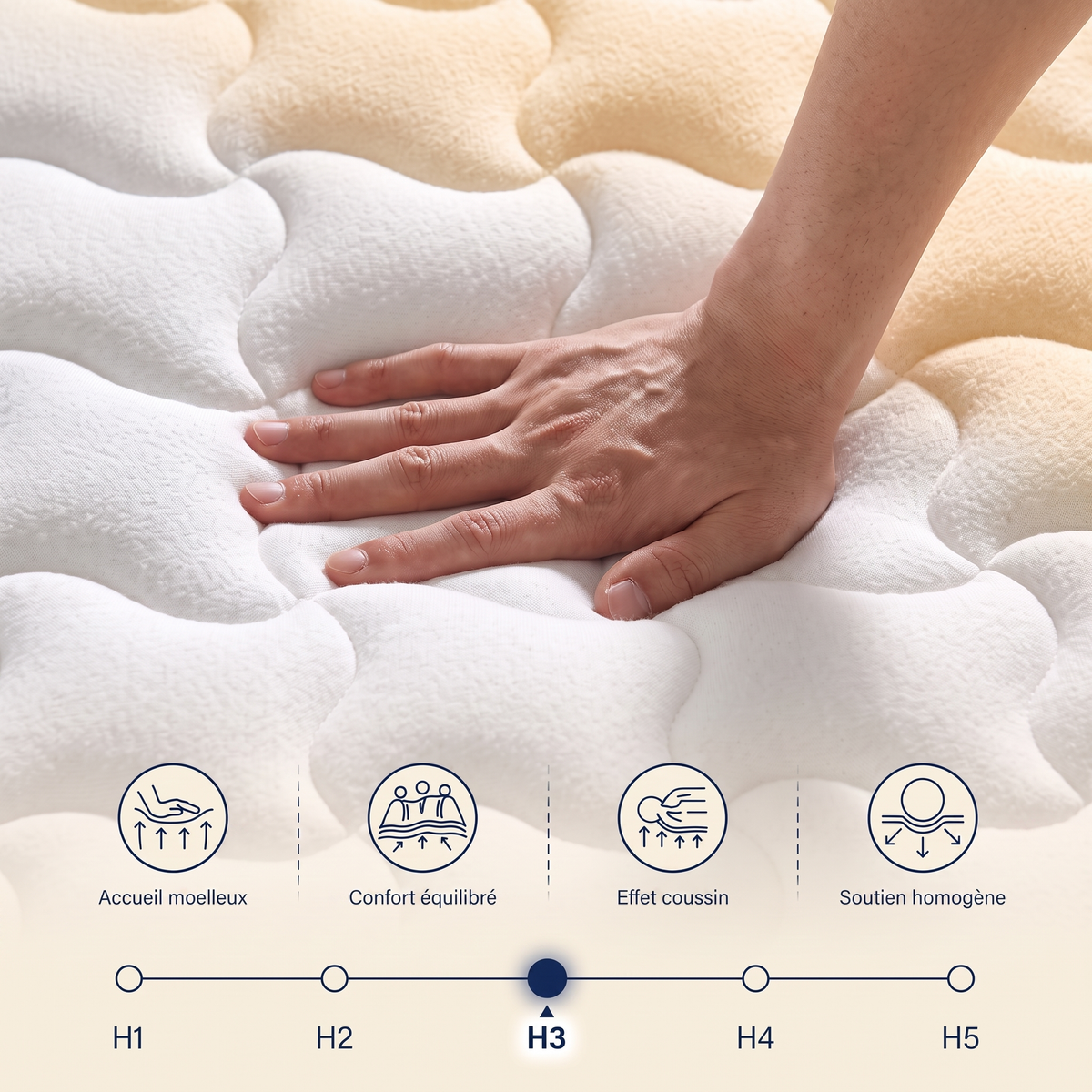 Matelas à mémoire de forme L'Essentiel, literie Dormel