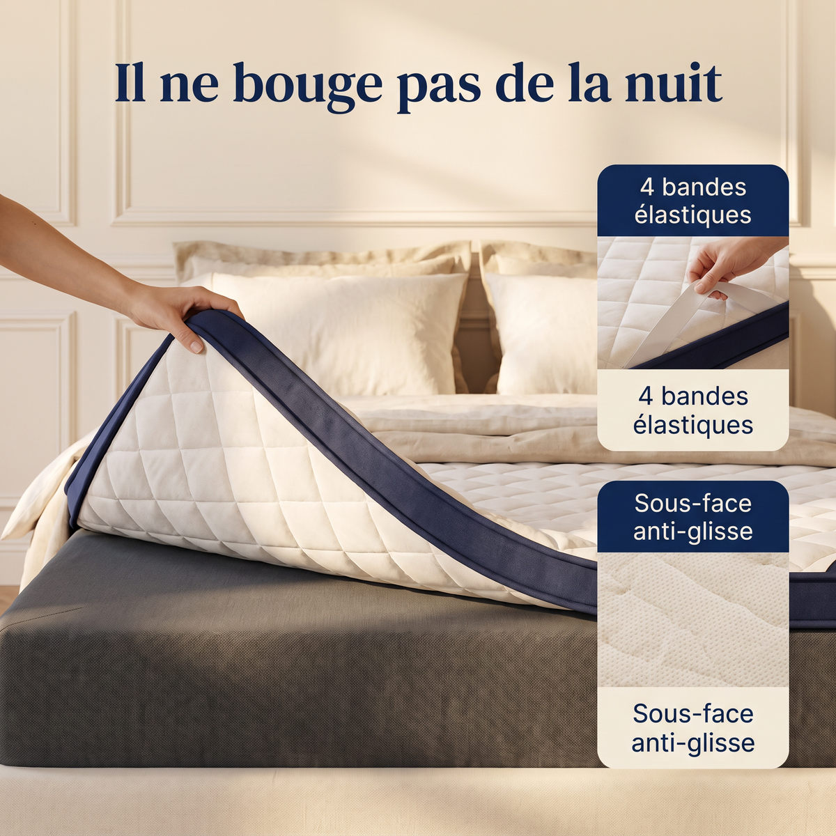 Surmatelas Le Cocon Dormel, de 140x190 à 180x200
