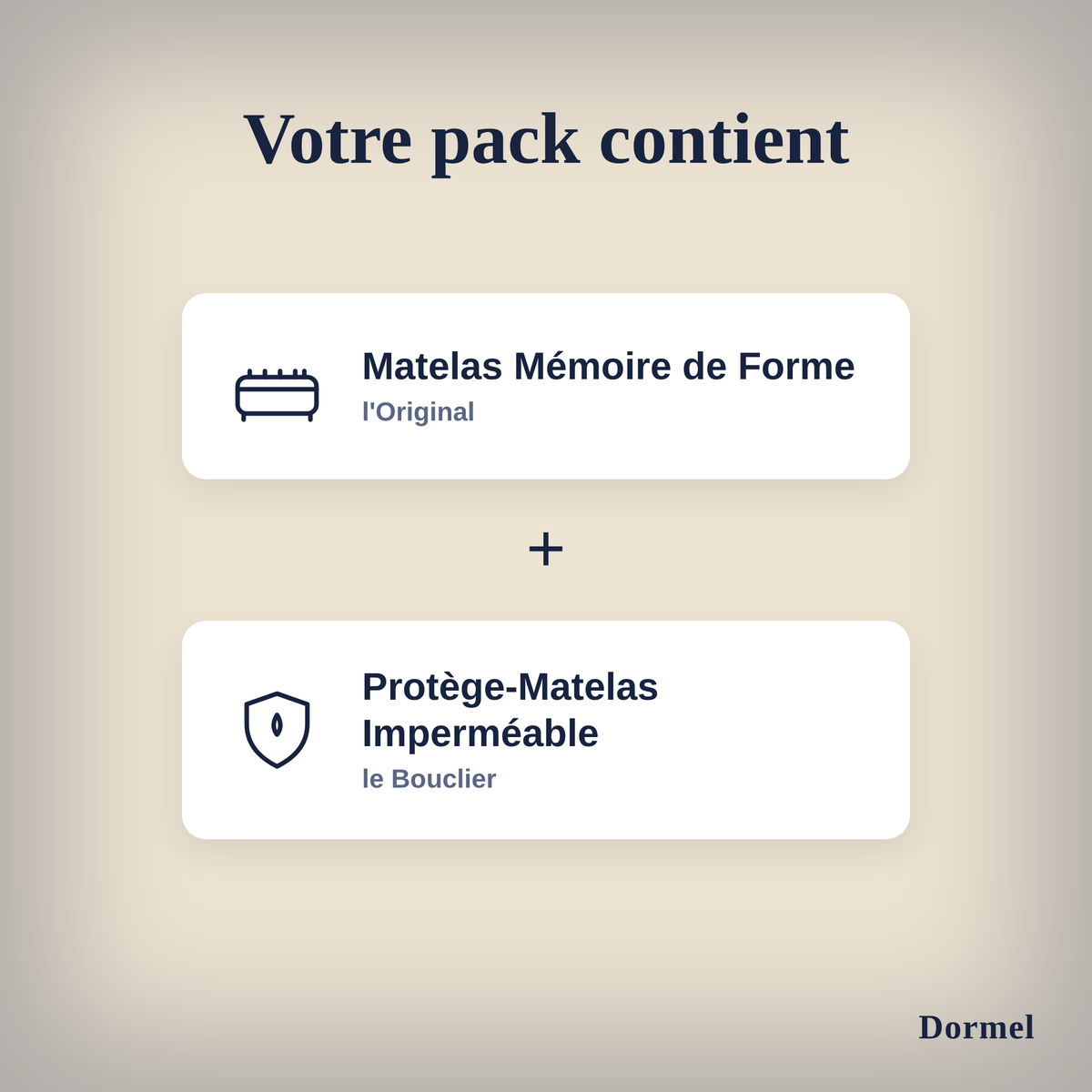Pack Nuit Sereine Dormel, de 140x190 à 180x200